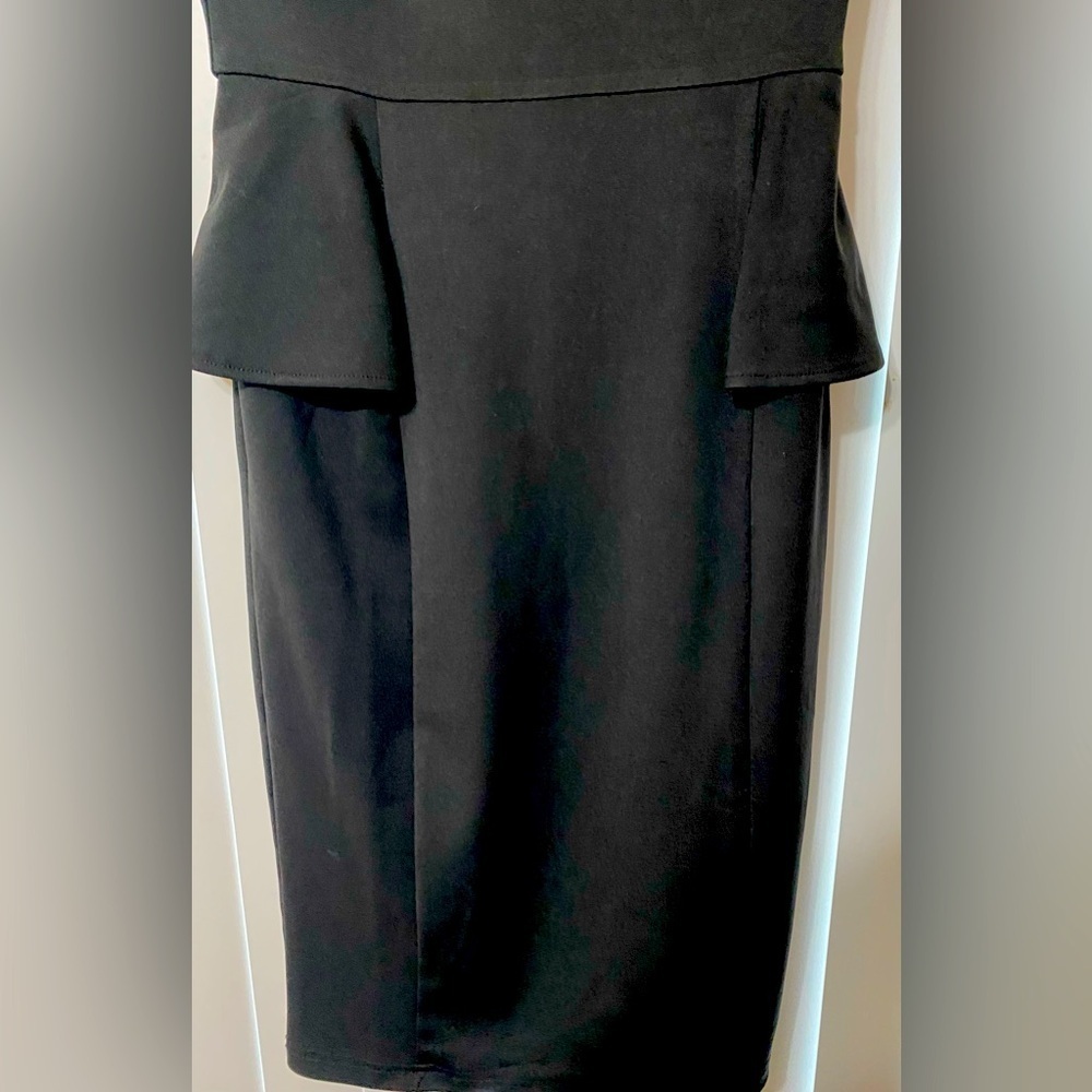 Emage Dress, LBD, Midi, Peplum, Career, Sz XS​, Timeless, Classic​​, minimalist - Picture 7 of 13